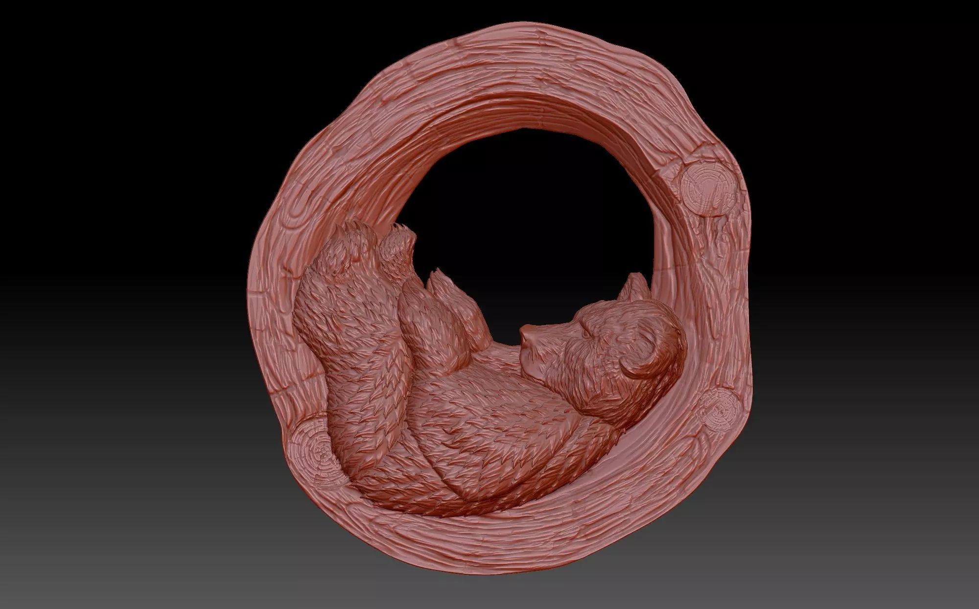 Little bear cub 3D print model