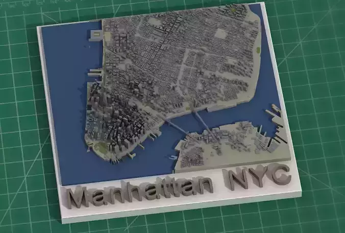 Manhattan New York City 3D Print  Model Kit 3D print model