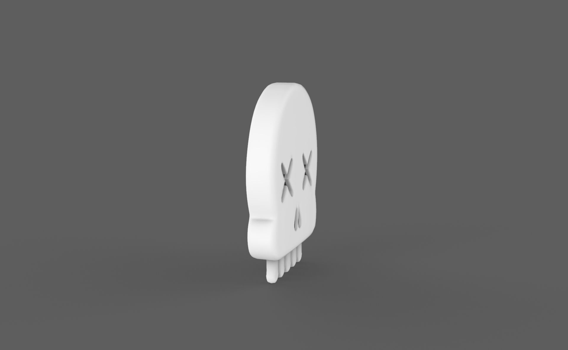 Prop116 Skull Emoji  Low-poly 3D model_14
