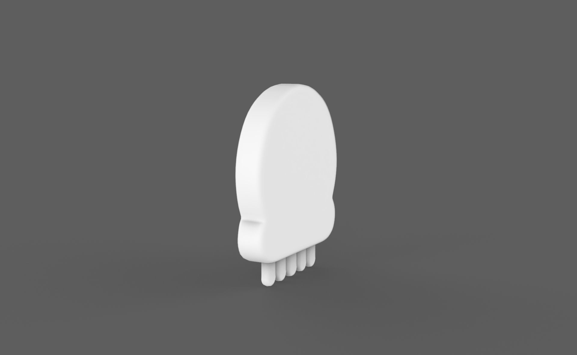 Prop116 Skull Emoji  Low-poly 3D model_4