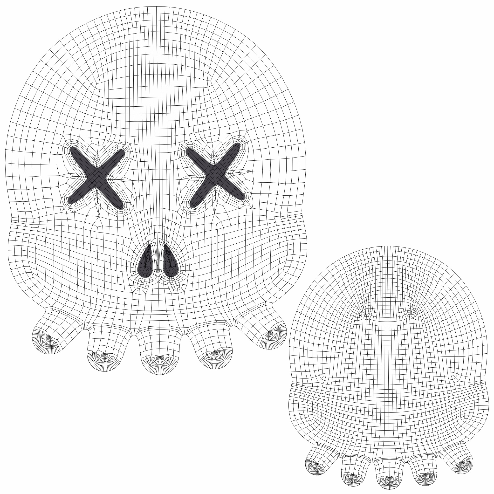 Prop116 Skull Emoji  Low-poly 3D model_8