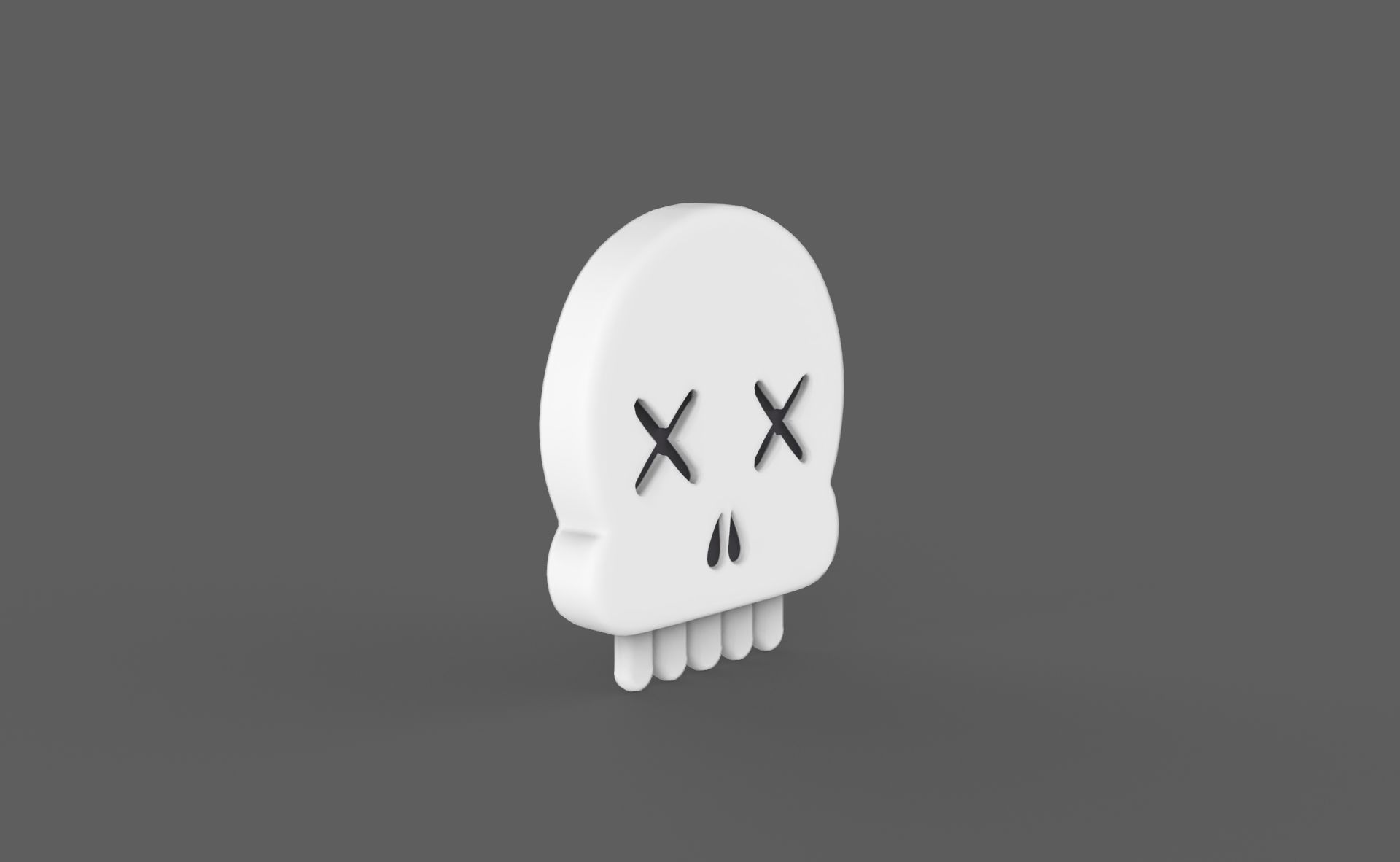 Prop116 Skull Emoji  Low-poly 3D model_15