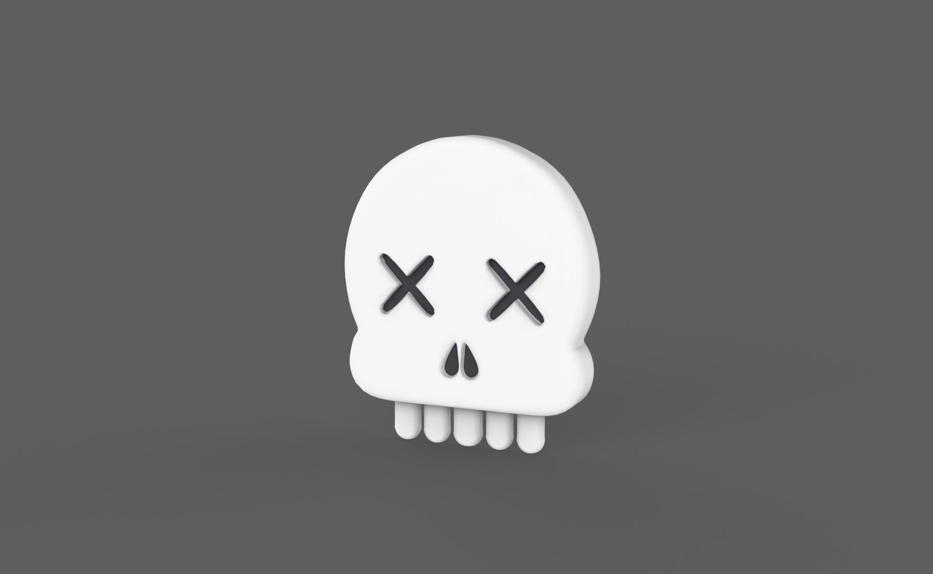 Prop116 Skull Emoji  Low-poly 3D model_18