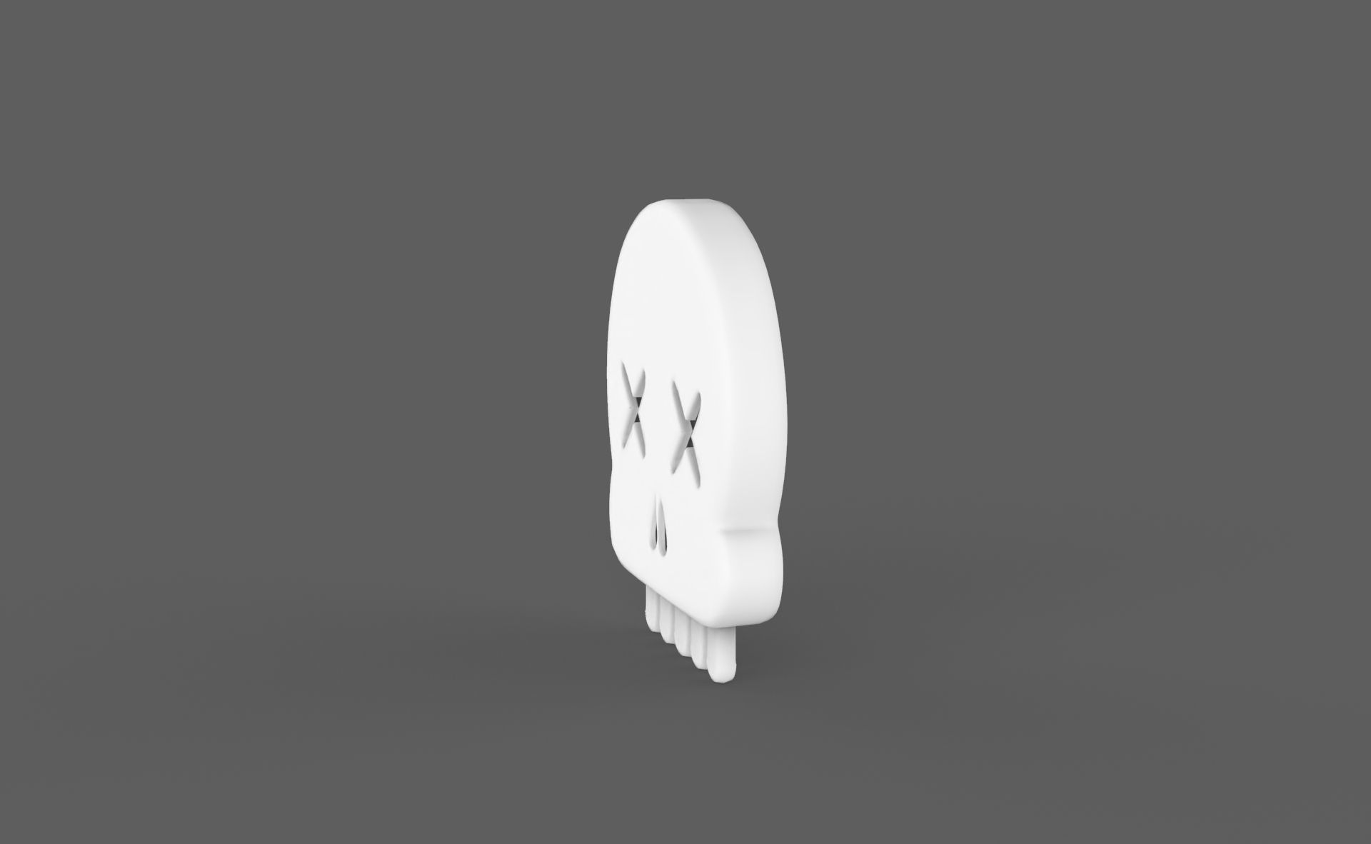 Prop116 Skull Emoji  Low-poly 3D model_2