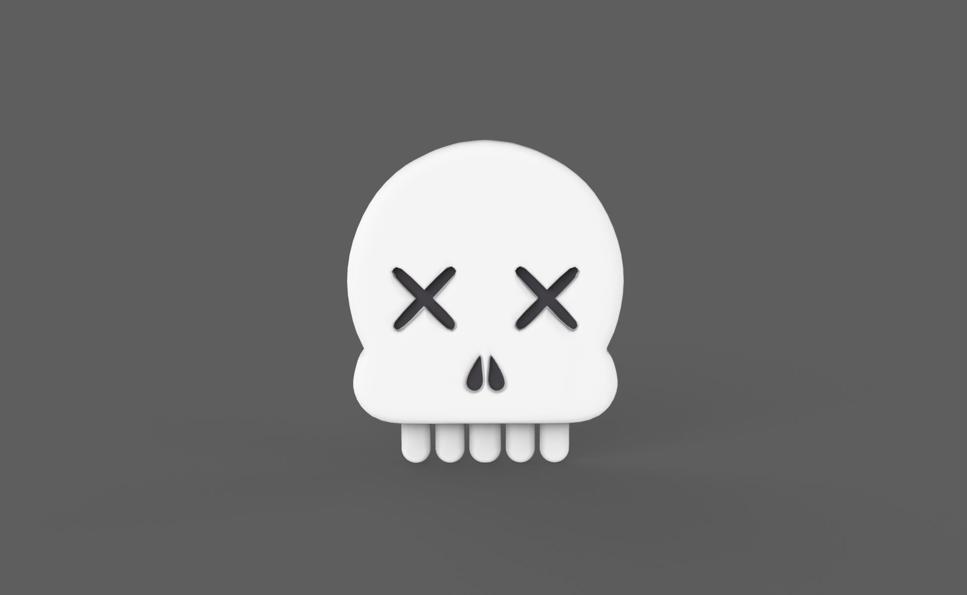 Prop116 Skull Emoji  Low-poly 3D model_17