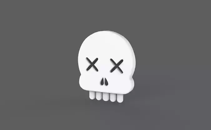 Prop116 Skull Emoji  Low-poly 3D model