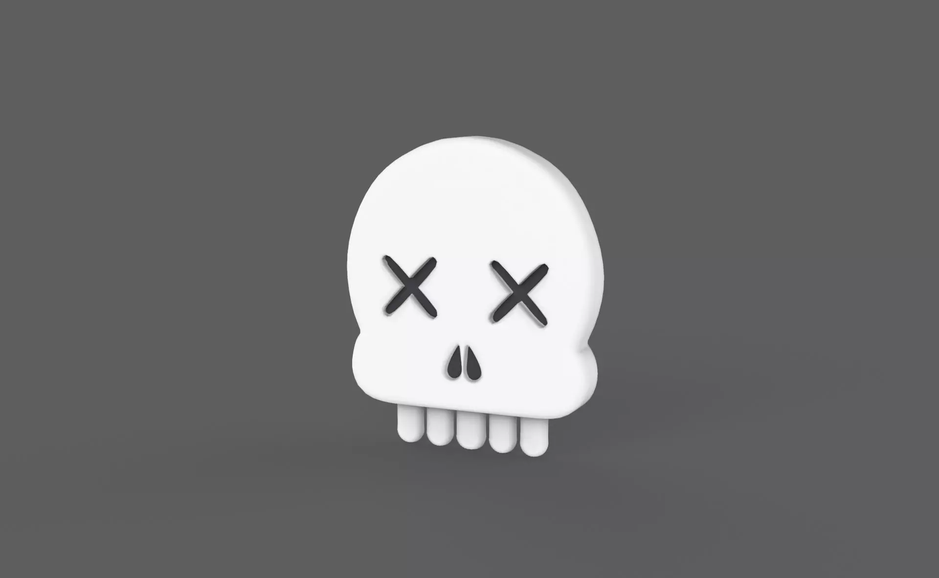 Prop116 Skull Emoji  Low-poly 3D model_0