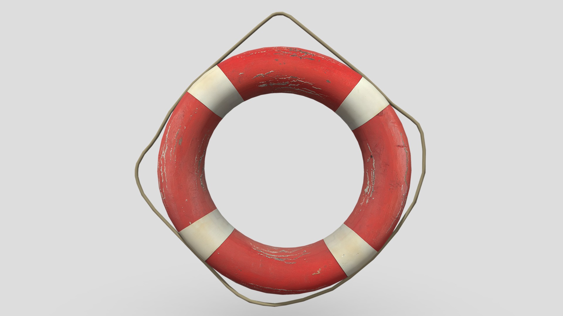 Lifebelt Low-poly 3D model_3