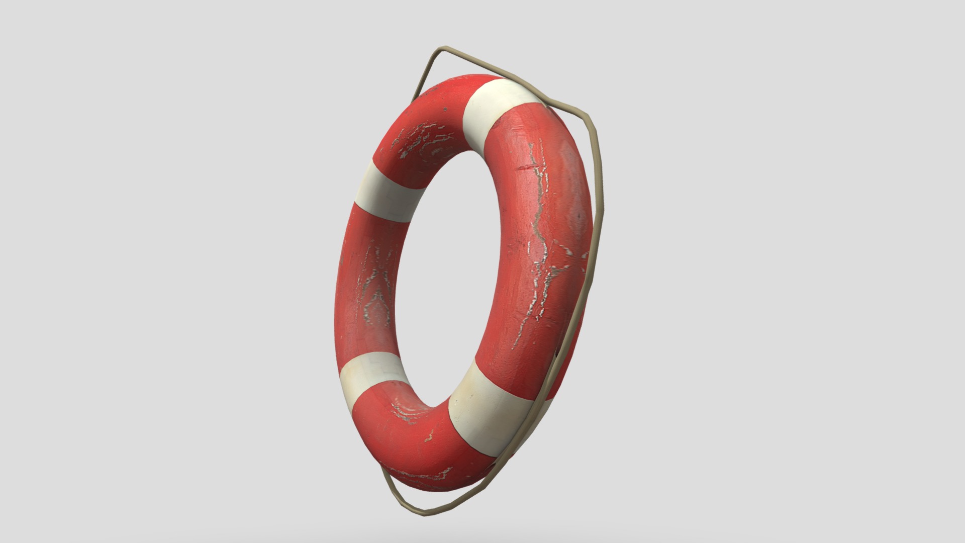Lifebelt Low-poly 3D model_7