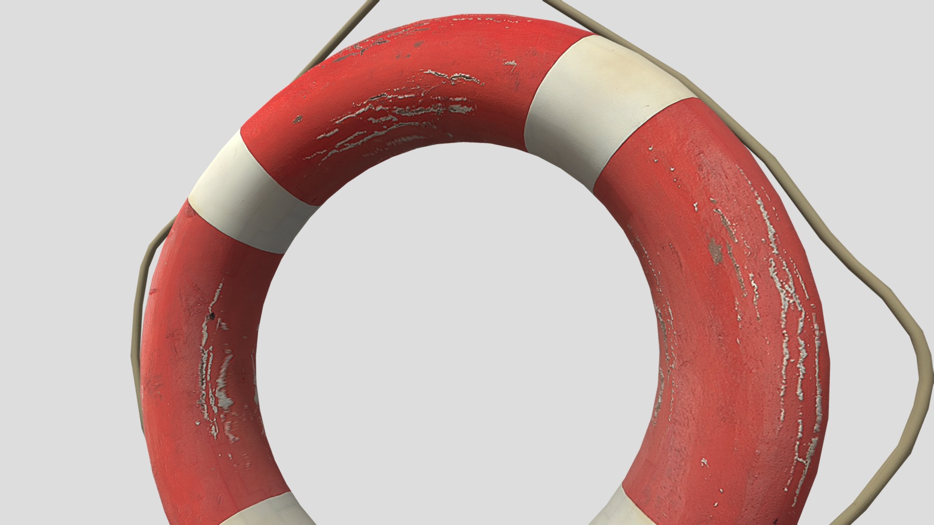 Lifebelt Low-poly 3D model_9