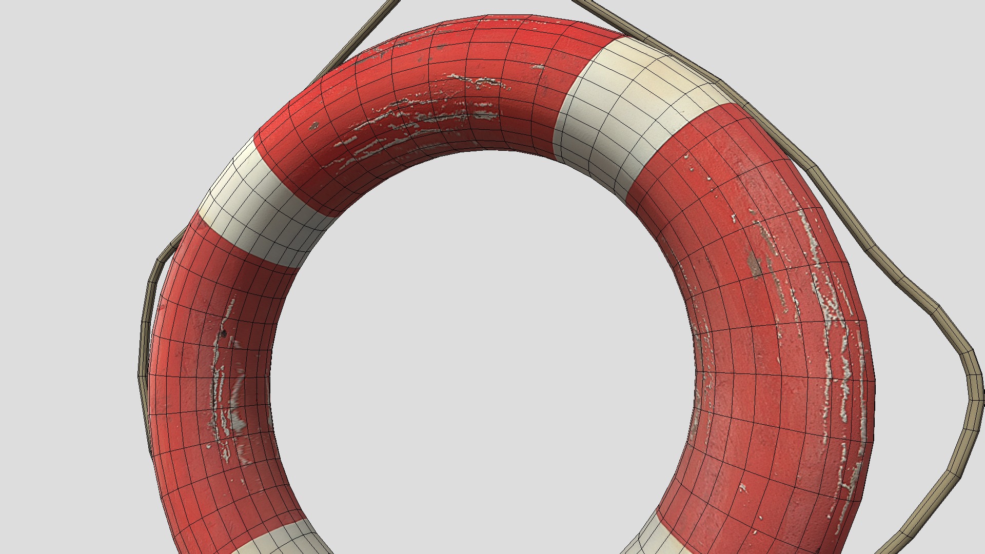 Lifebelt Low-poly 3D model_10
