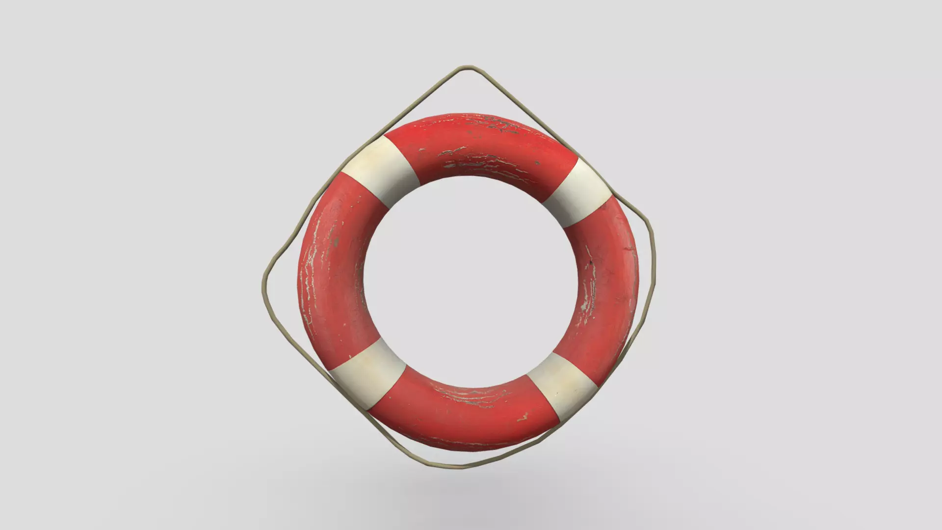 Lifebelt Low-poly 3D model_0