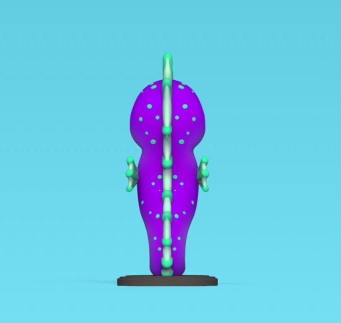Seahorse Cartoon 3D print model_4