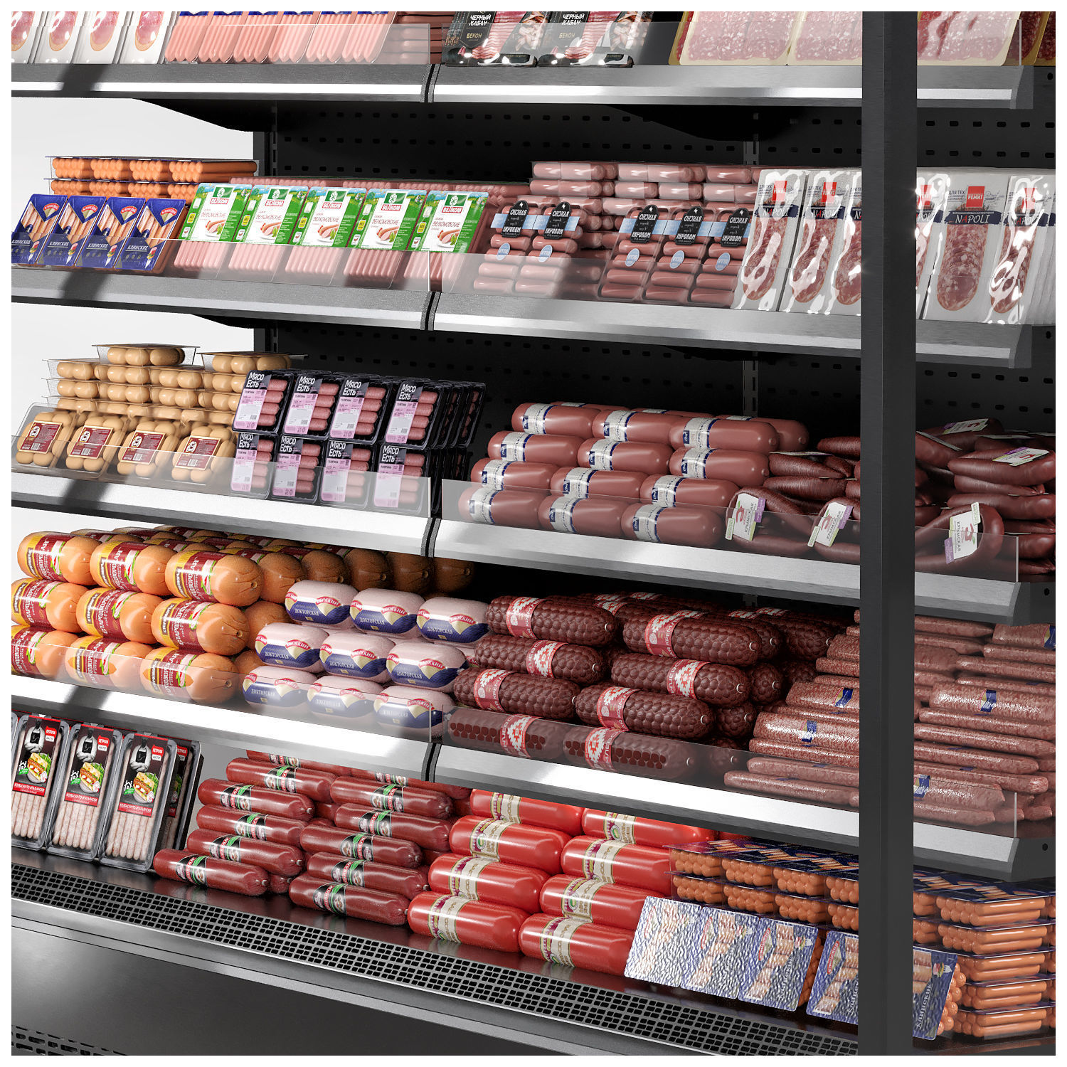 Vega meat fridge 3D model_1