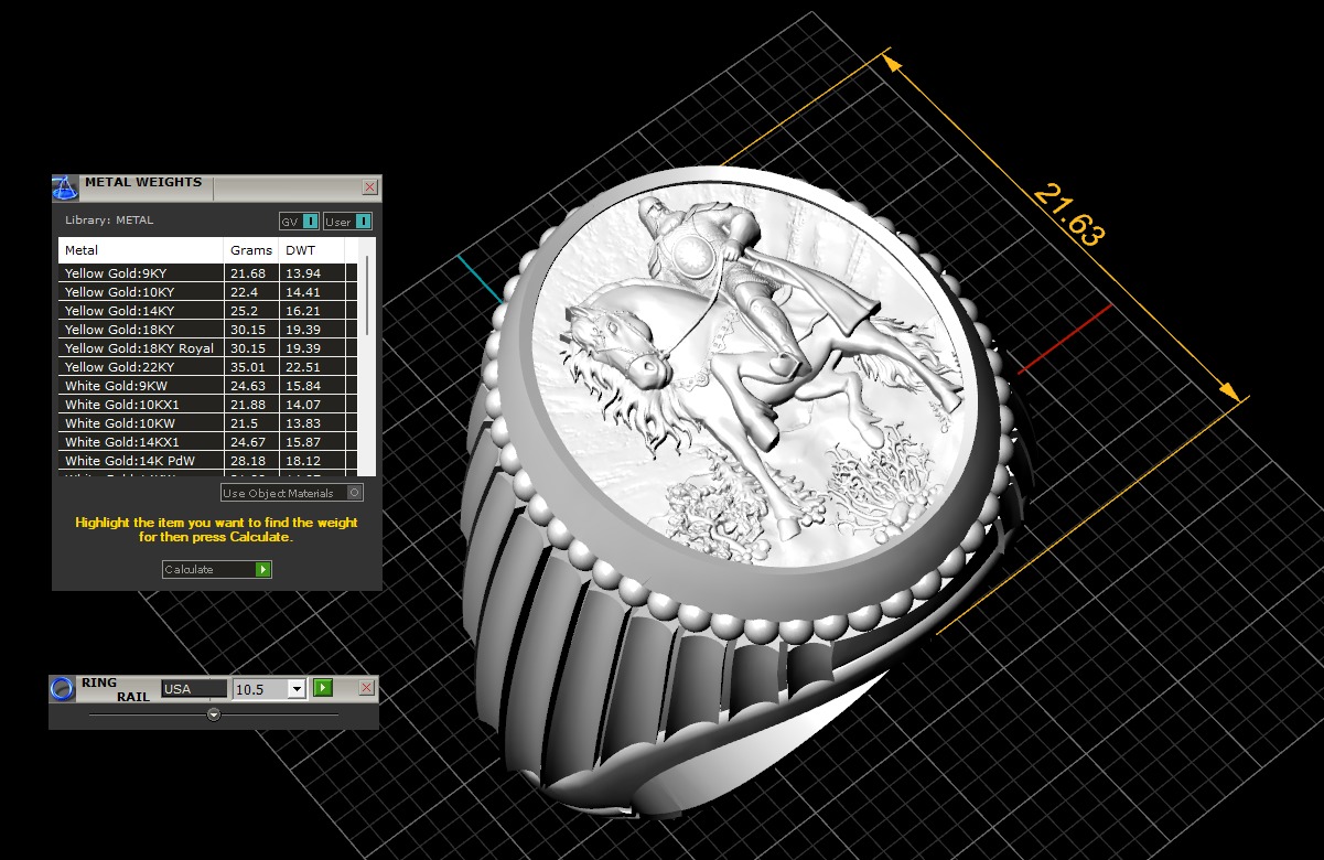 Saint George Ring 3D print model 3D print model_9