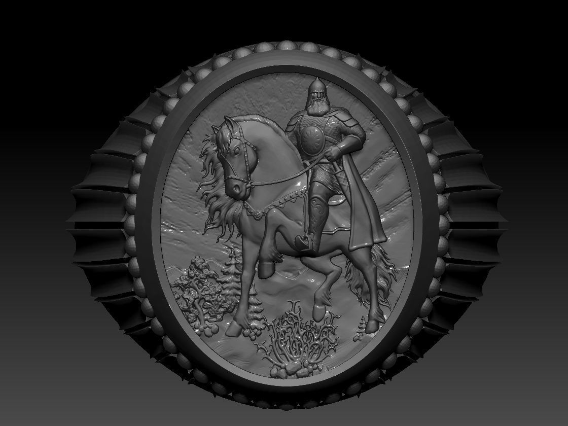 Saint George Ring 3D print model 3D print model_1
