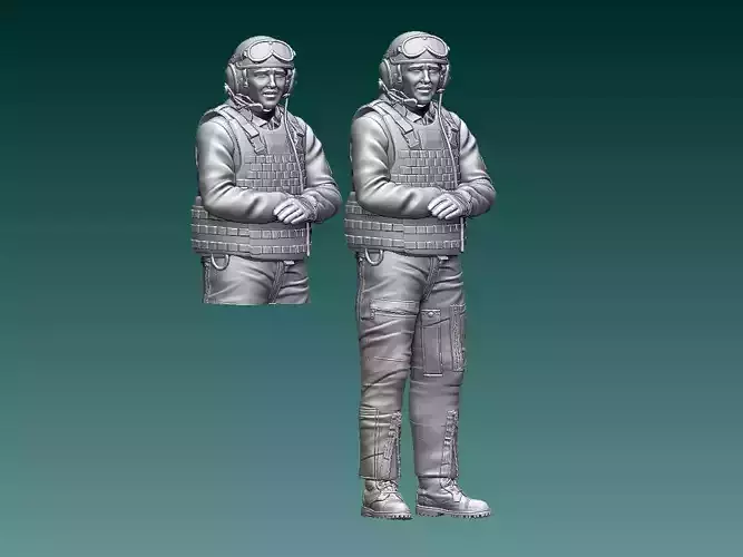 Abrams US tank soldier 3D print model