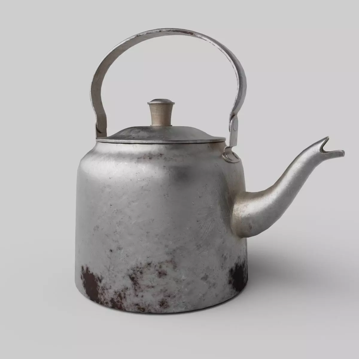 Tea pot  Low-poly 3D model_0