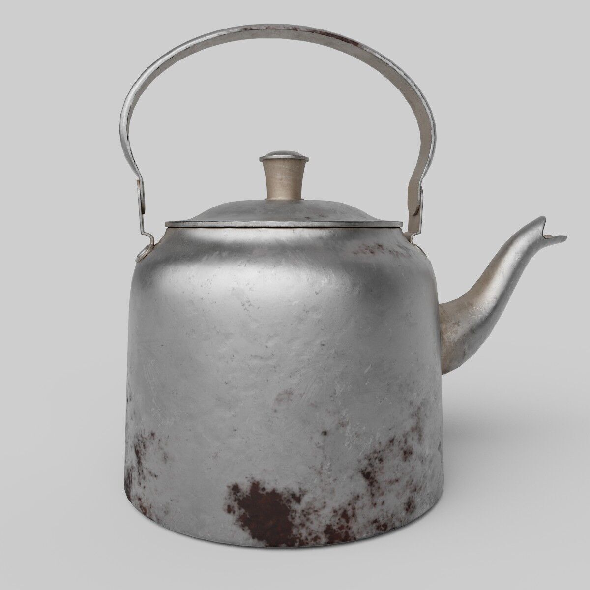 Tea pot  Low-poly 3D model_1