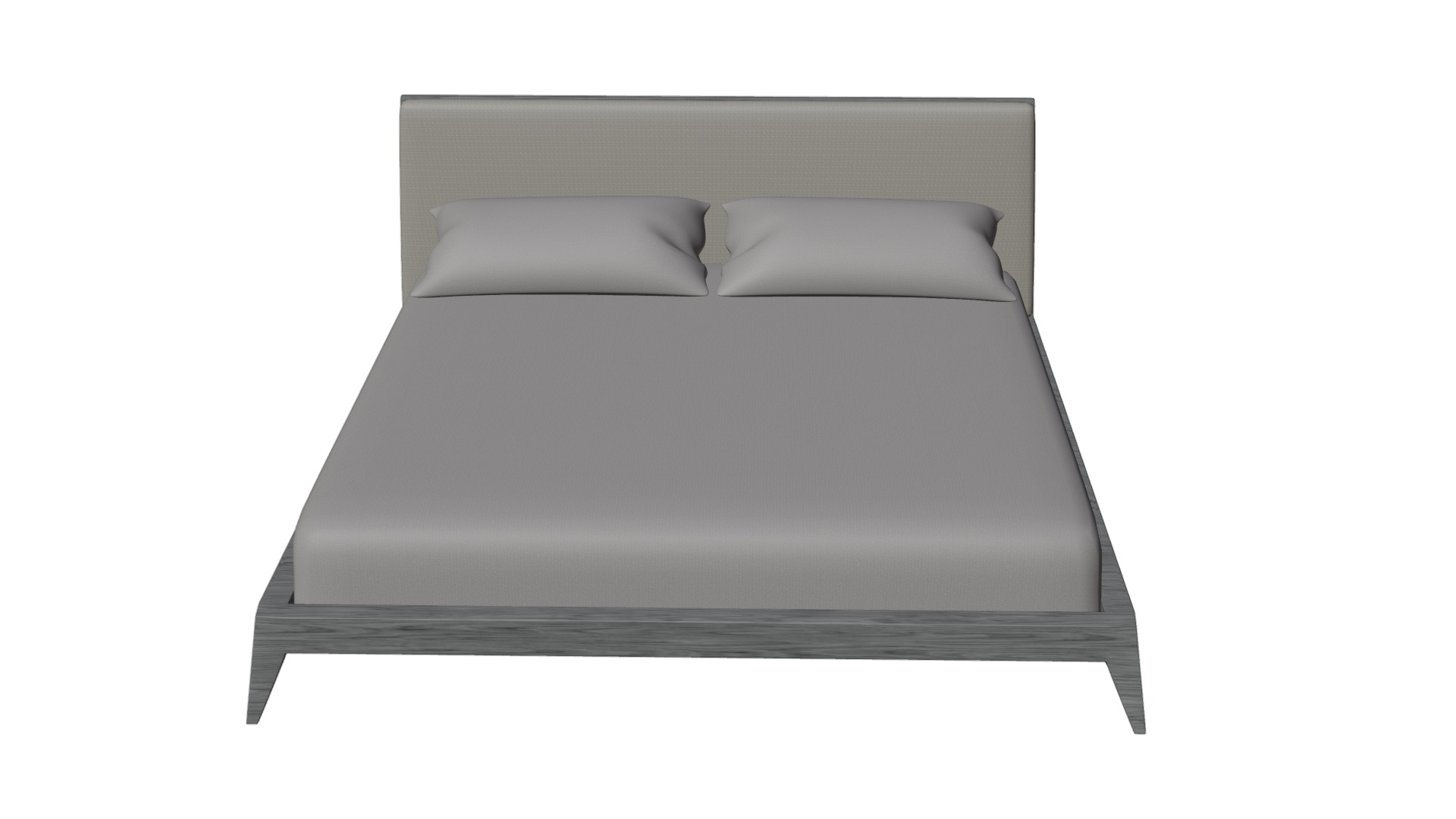 Emma Platform Bed 3D model_3