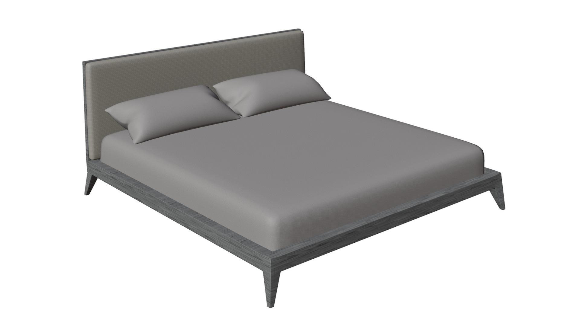 Emma Platform Bed 3D model_2