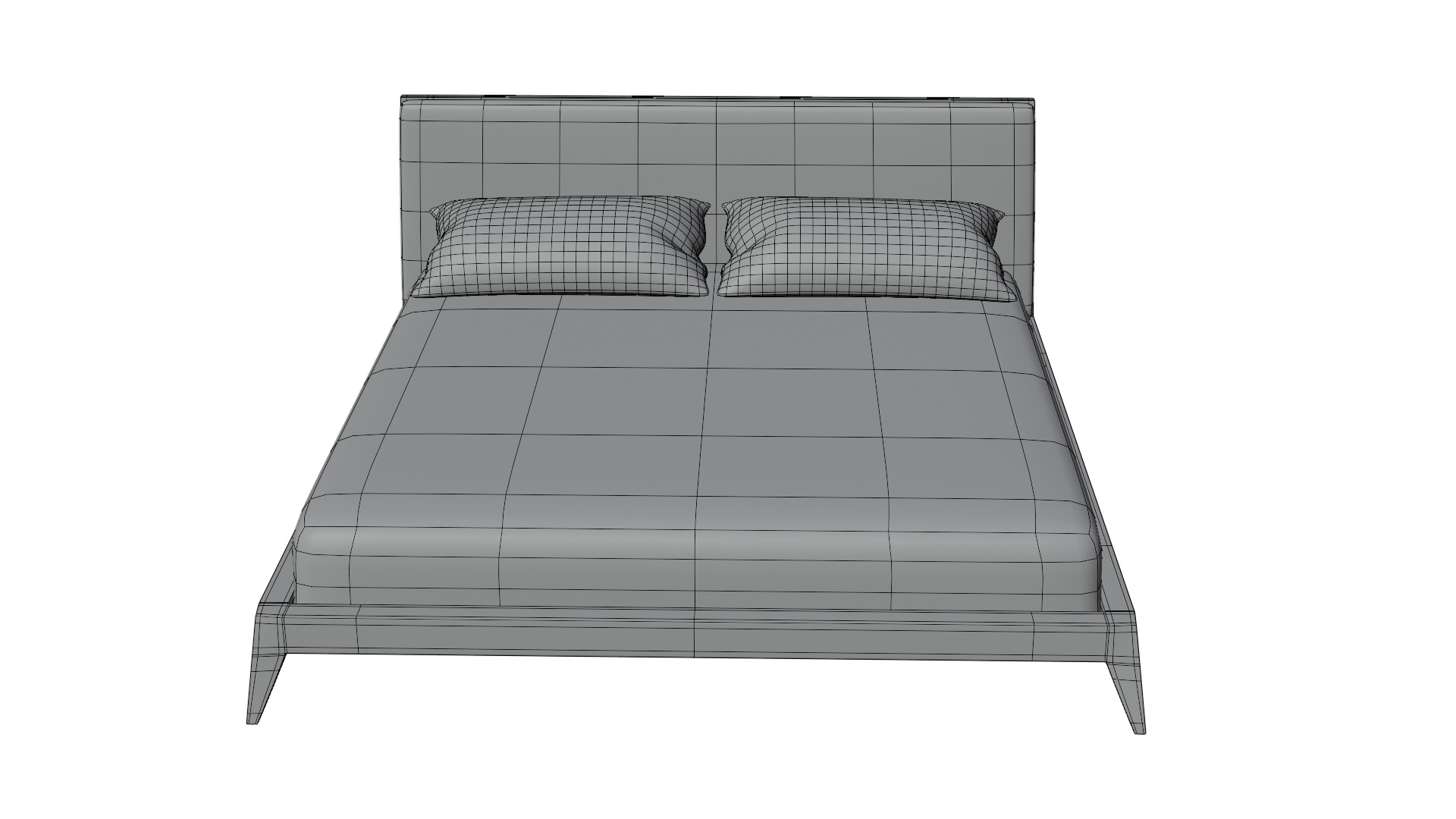 Emma Platform Bed 3D model_5