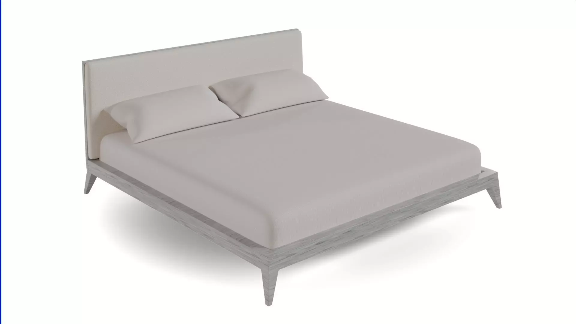 Emma Platform Bed 3D model_0