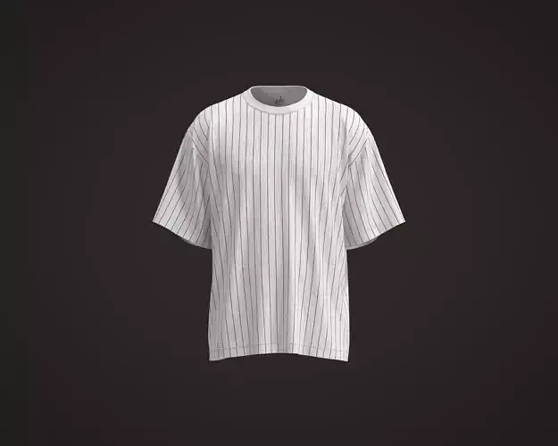 Mens Regular fit t-shirt with Crinkled Texture and stripes
