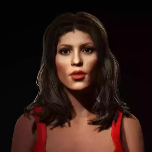 Shakira Character  Low-poly 3D model