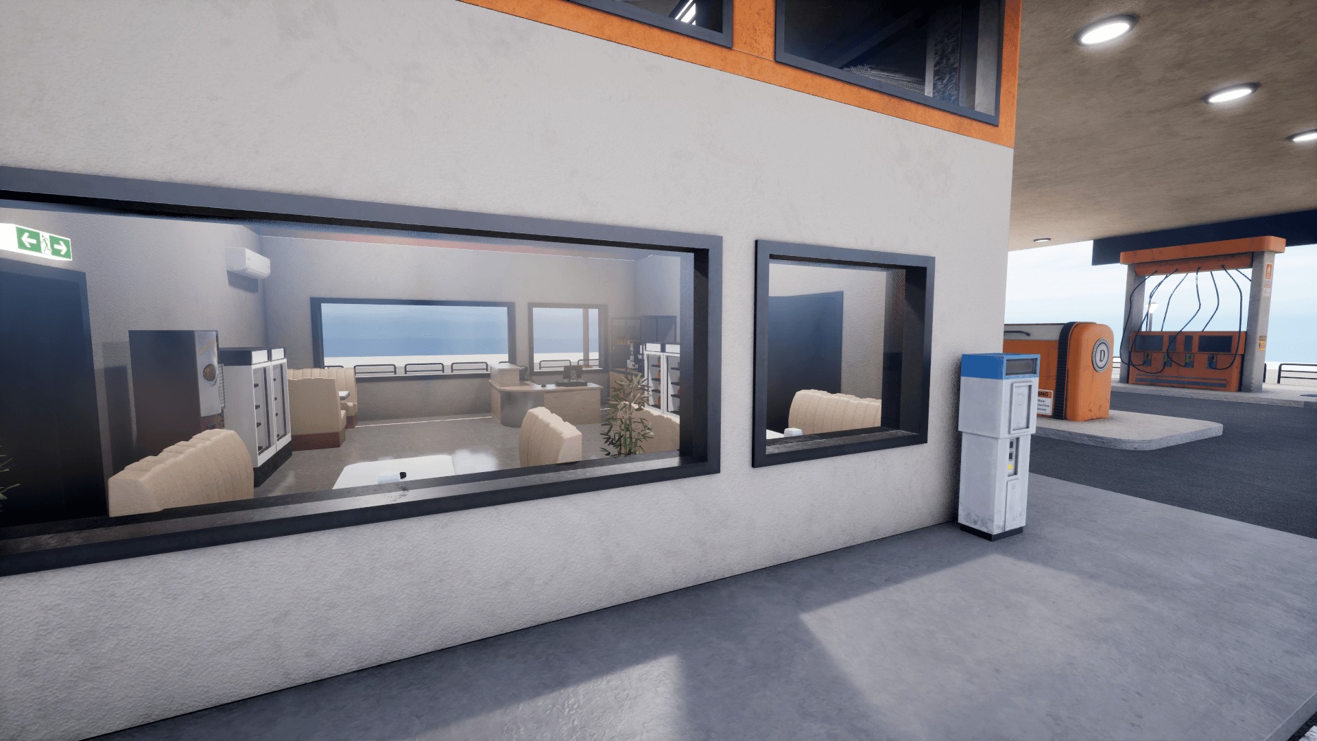 Gas Station  Low-poly 3D model_18