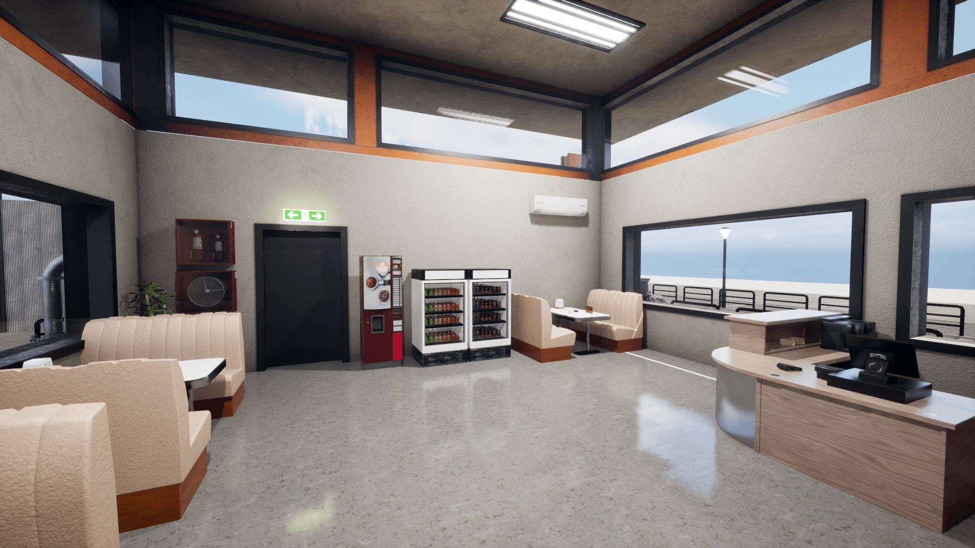 Gas Station  Low-poly 3D model_5