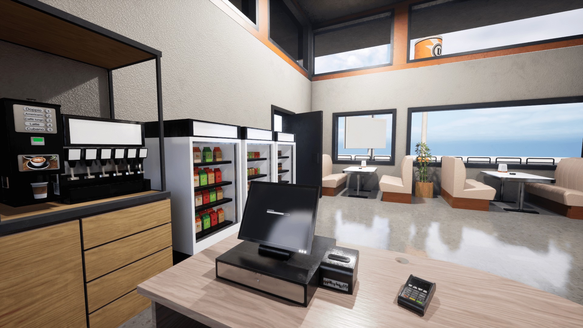 Gas Station  Low-poly 3D model_8