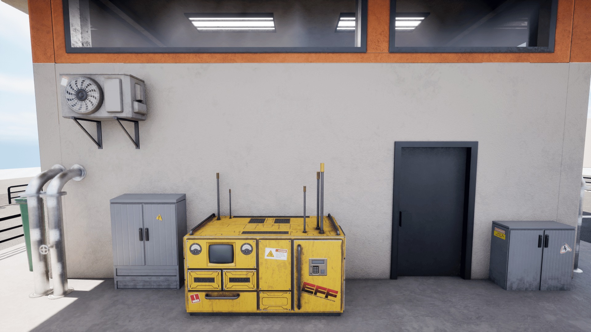 Gas Station  Low-poly 3D model_14
