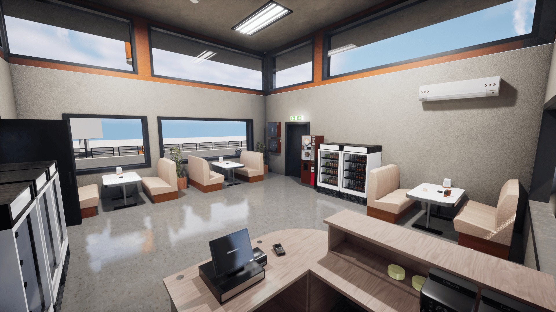 Gas Station  Low-poly 3D model_10