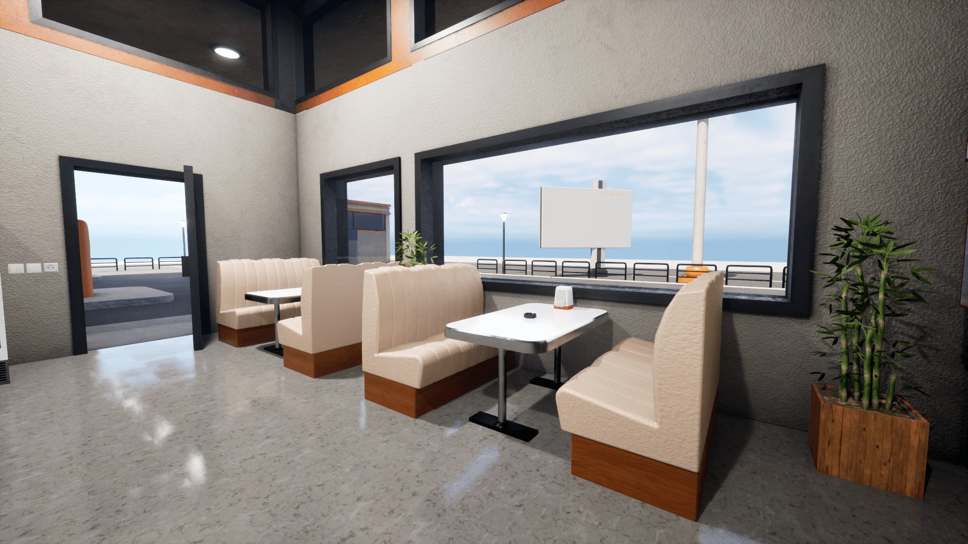 Gas Station  Low-poly 3D model_6