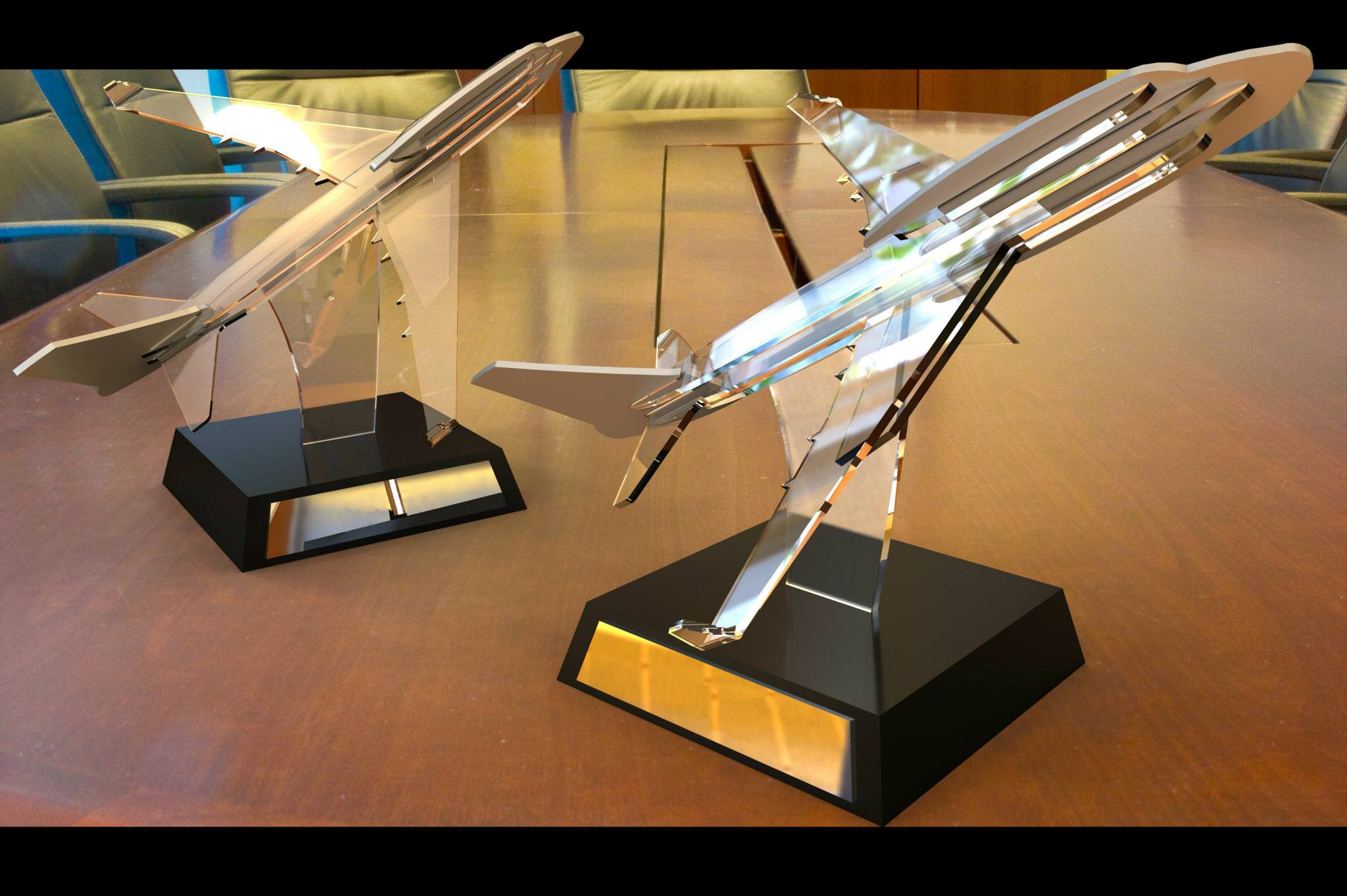 airplane trophie  3D model_1