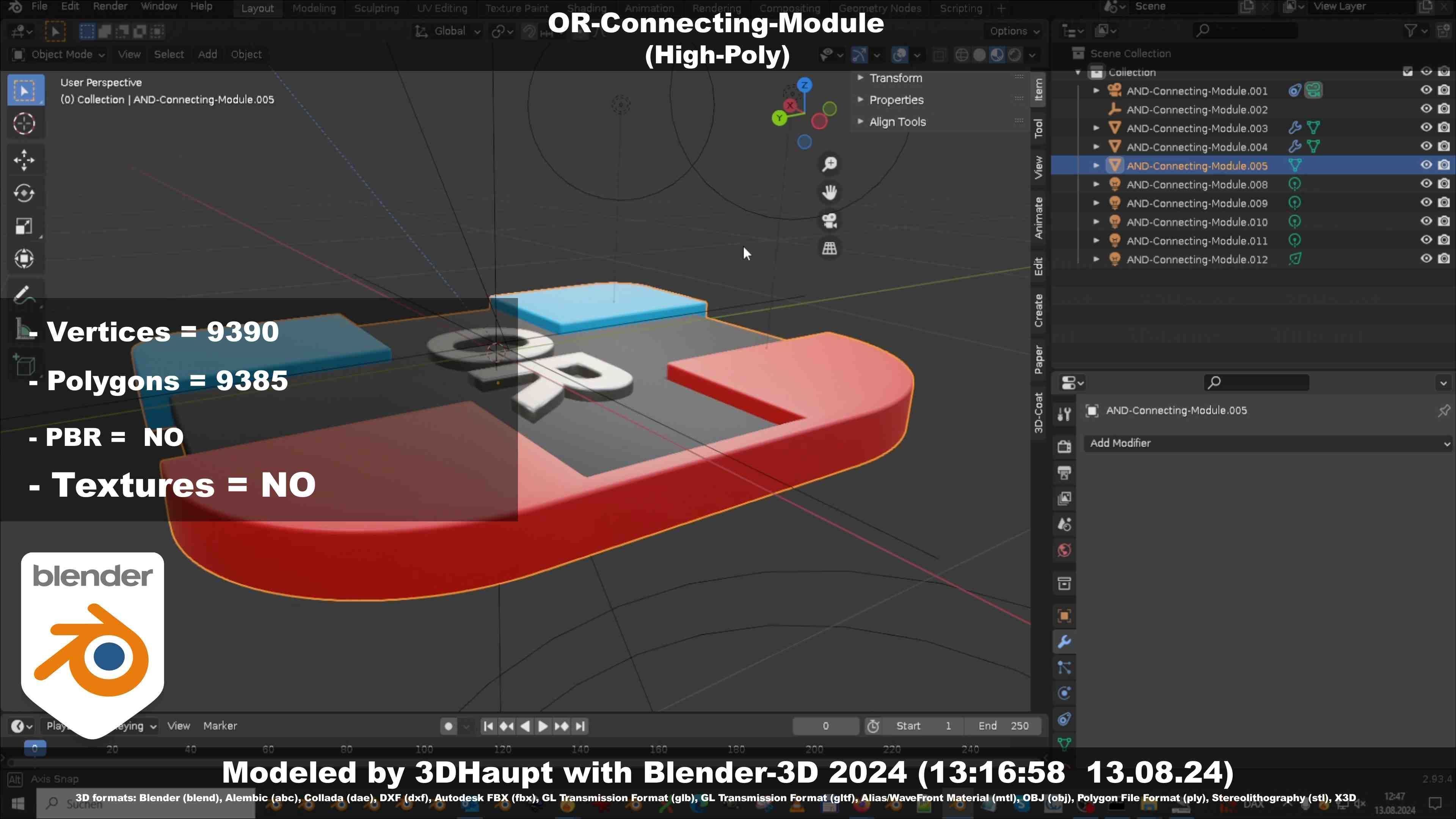 OR-Connecting-Module 3D model_29