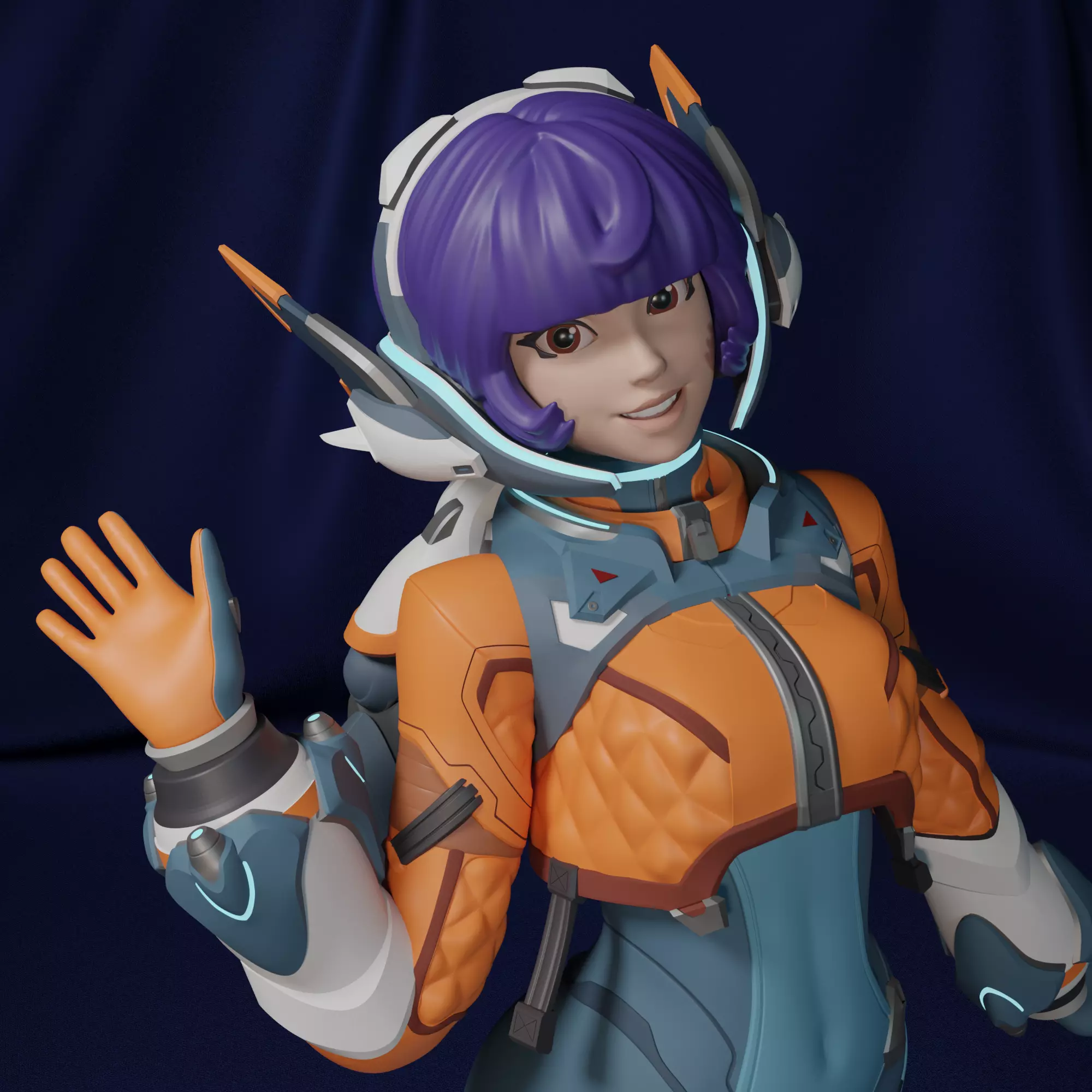 Juno from Overwatch  3D print model_0