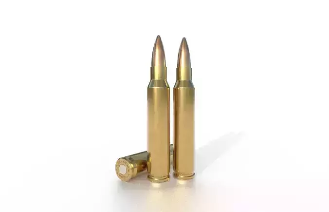 556-45 mm Nato Ammo Low-poly 3D model
