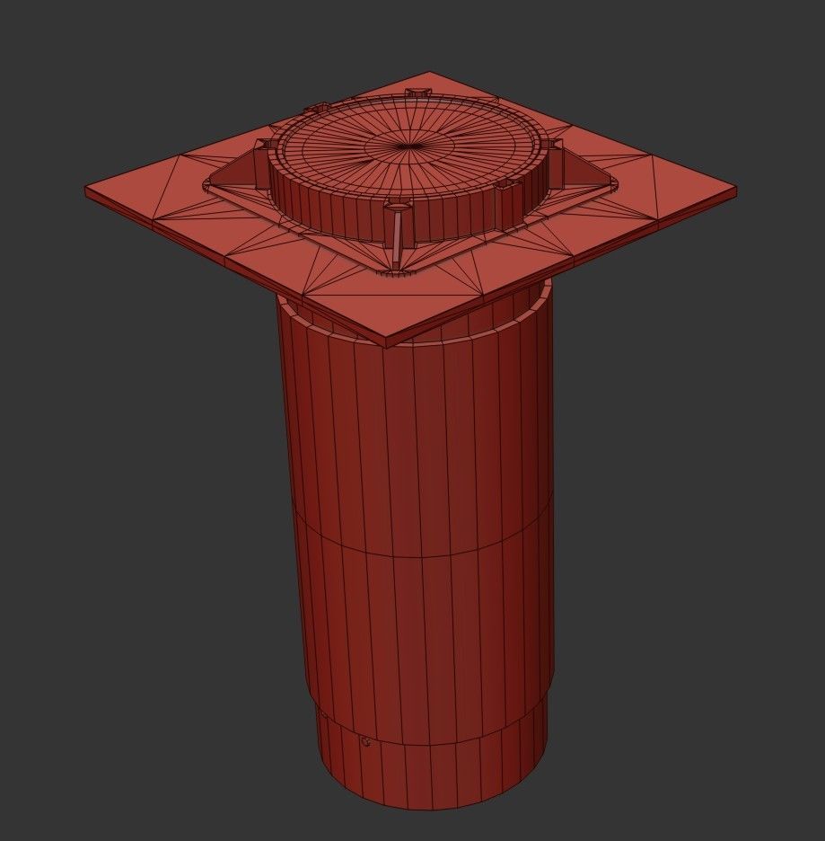 Manhole and Ground Tunnel Low-poly 3D model_24