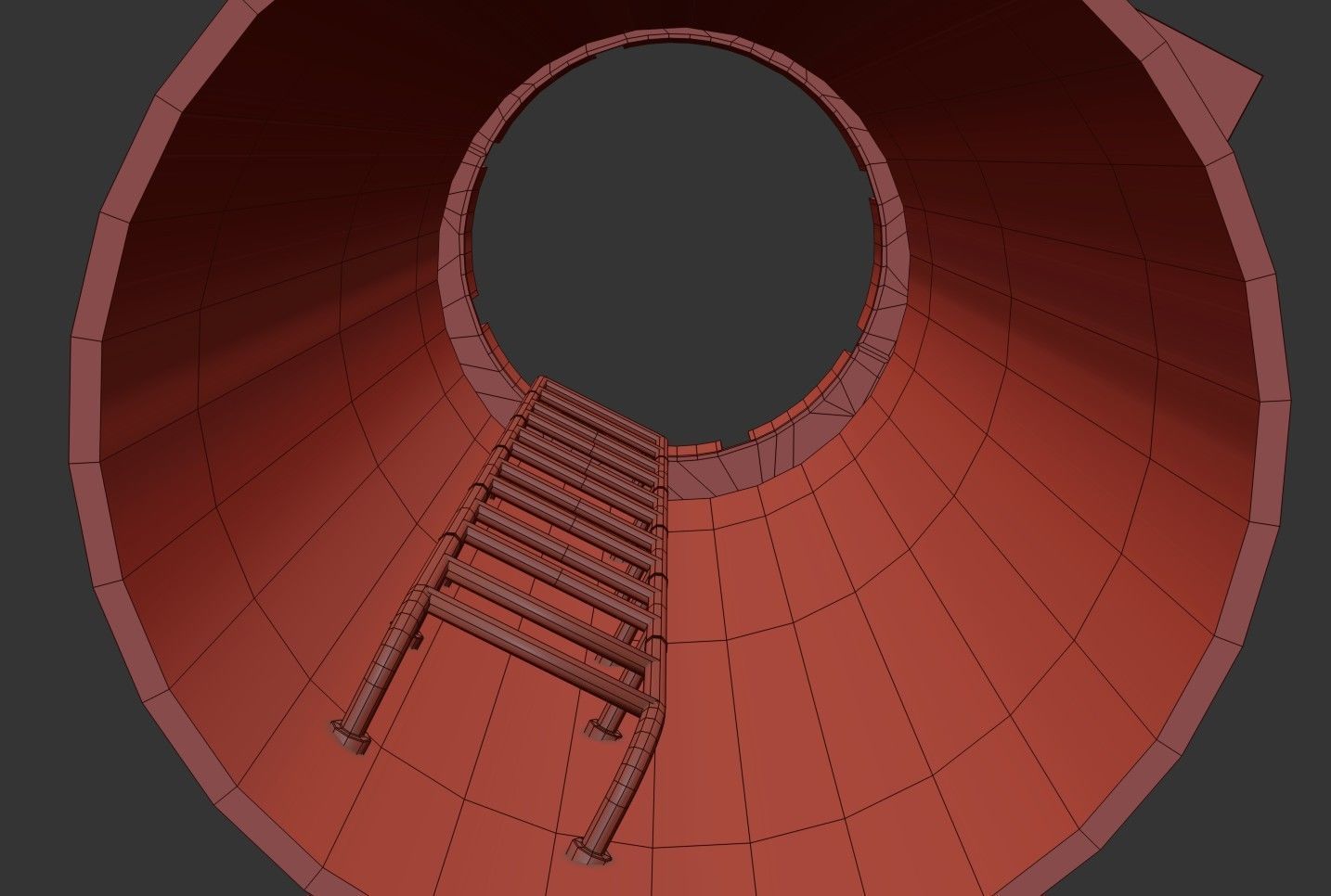 Manhole and Ground Tunnel Low-poly 3D model_25