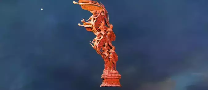 Dantes Inferno Wraith stone  Low-poly 3D model