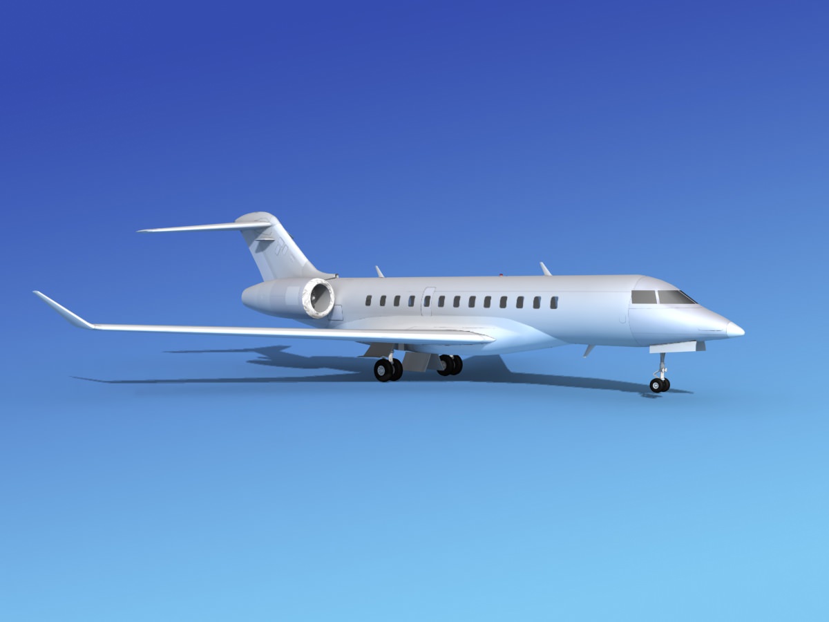 Global Express XRS Bare Metal 3D model_1