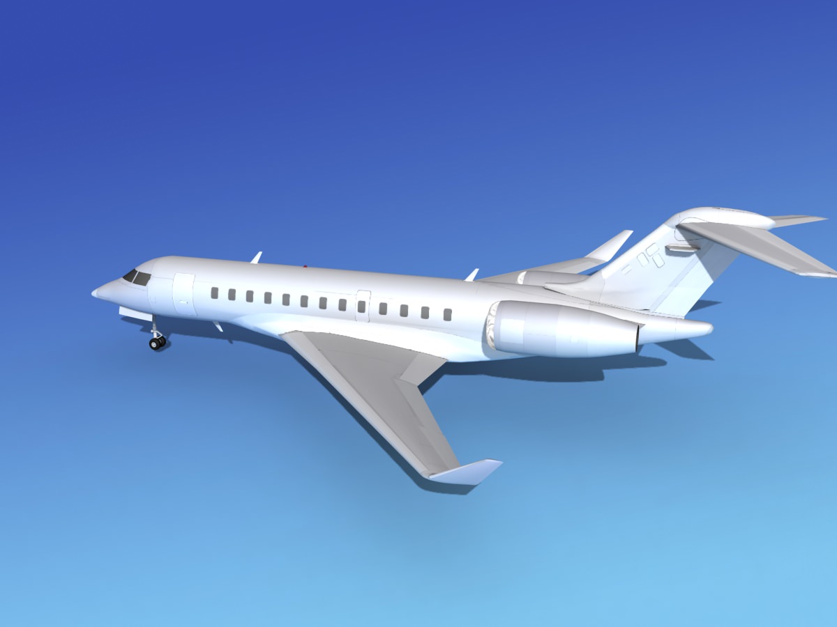Global Express XRS Bare Metal 3D model_7