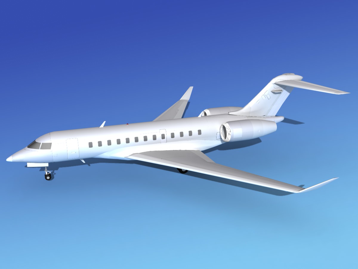 Global Express XRS Bare Metal 3D model_8