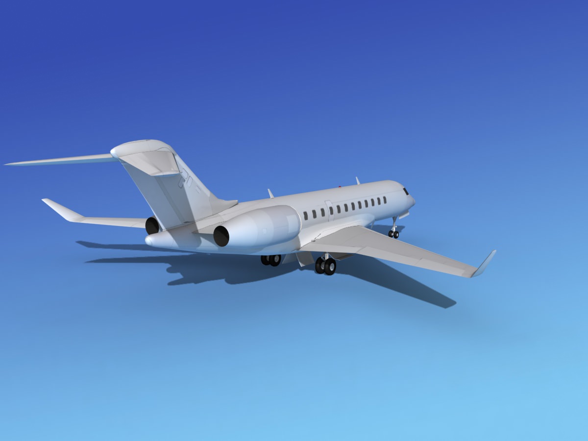 Global Express XRS Bare Metal 3D model_4