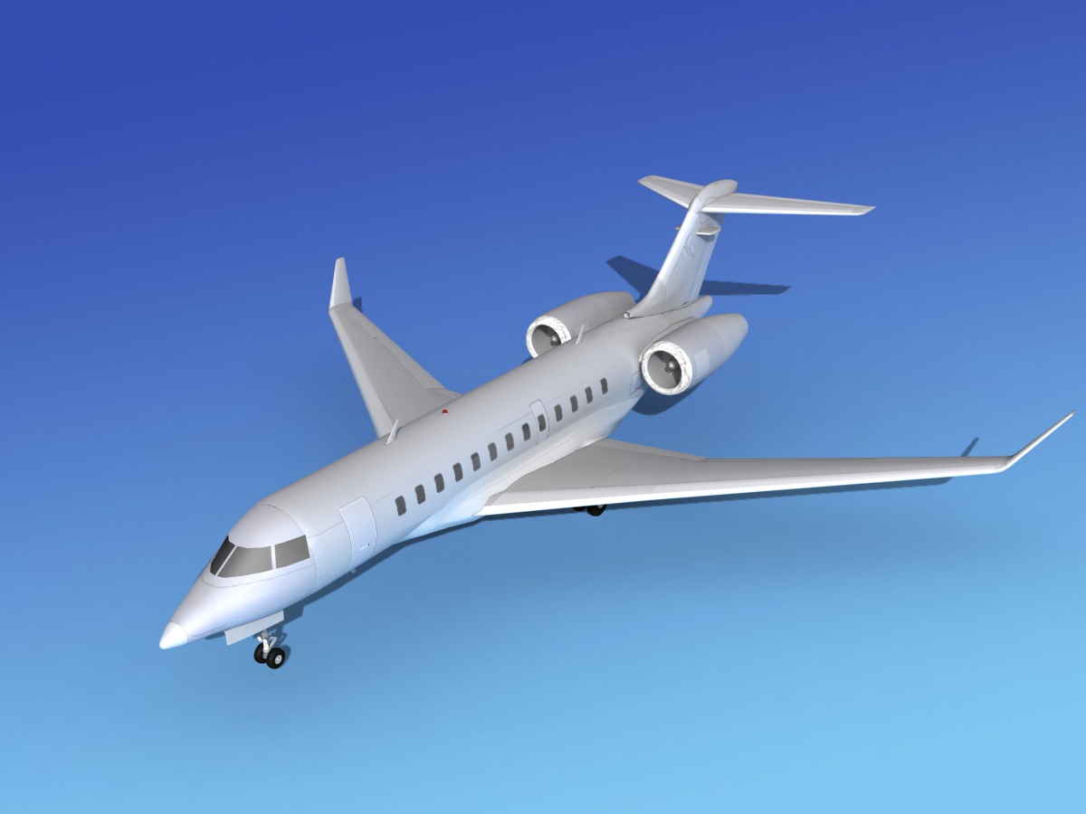 Global Express XRS Bare Metal 3D model_10