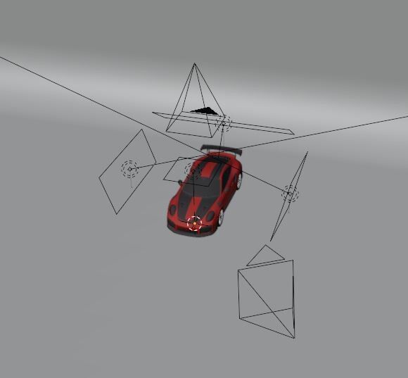 Simple Lighting Studio Scene  3D Blender File 3D model_2