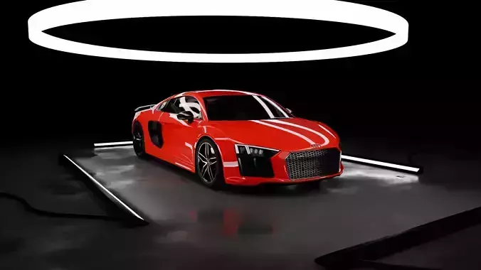 Simple Lighting Automotive Studio Scene Vol 02  3D Blender File