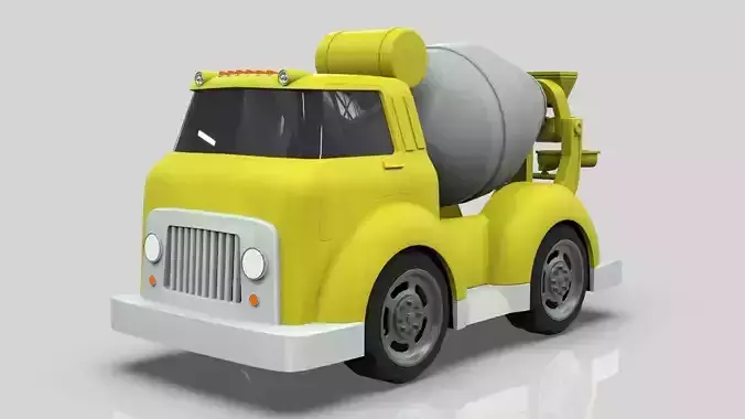 Cement Mixer truck Cartoon Vehicle